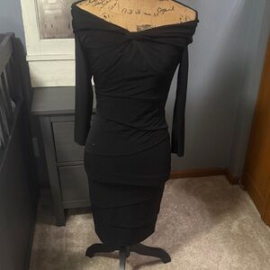 White House Black Market Black Long Sleeve Dress